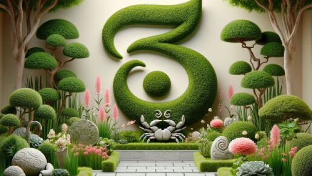 Immagine evocativa del giardino come simbolo di crescita e serenità per il Cancro. © Immagine creata con Dall-E