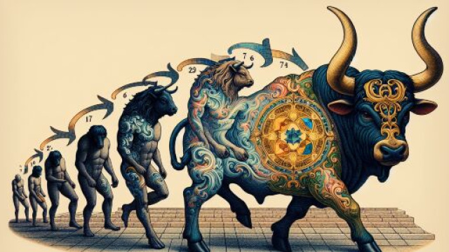 Illustrazione ispirata al segno zodiacale del Toro. © Immagine creata con Dall-E