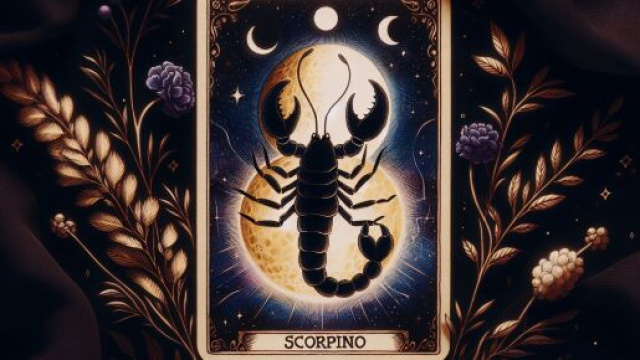 La carta dei tarocchi che rappresenta lo Scorpione è La Luna, simbolo di scoperta interiore e intuizione. © Immagine creata con Dall-E