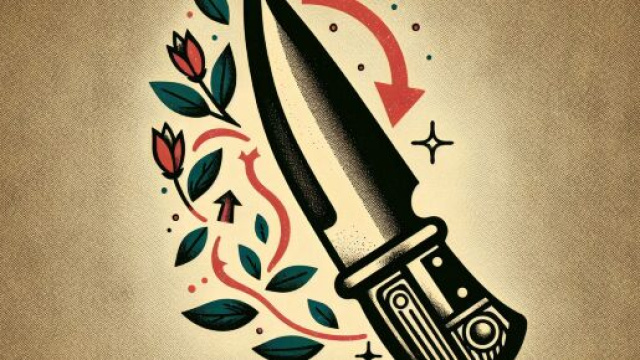 Vergine e 'o curtiello, simbolo di decisioni decisive. &copy; Immagine creata con Dall-E