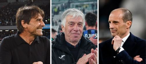 Antonio Conte. Foto © Napoli. Giampiero Gasperini. Foto © Atalanta B.C. Massimiliano Allegri. Foto © Juventus FC