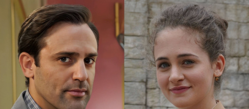 Enrico Brancaccio (Thomas Santu) e Mirella Vanni (Giulia Sangiorgi) - screenshot © Rai.