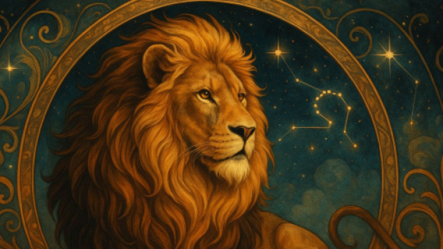 Illustrazione ispirata al segno zodiacale del Leone. © Immagine creata con Dall-E