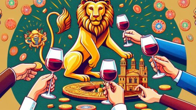Numero 45 della Smorfia napoletana, 'o vino bbuono per il segno del Leone. © Immagine creata con Dall-E