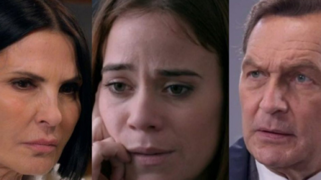 Marina Giordano, Chiara Petrone e Roberto Ferri di Un posto al sole - screenshot © Rai