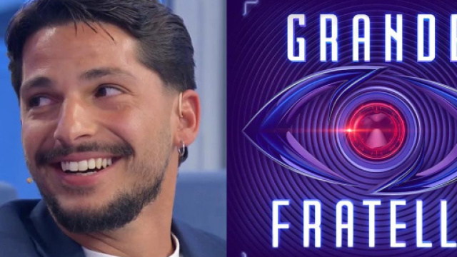 Gianmarco Steri e il logo del Grande Fratello © Canale 5