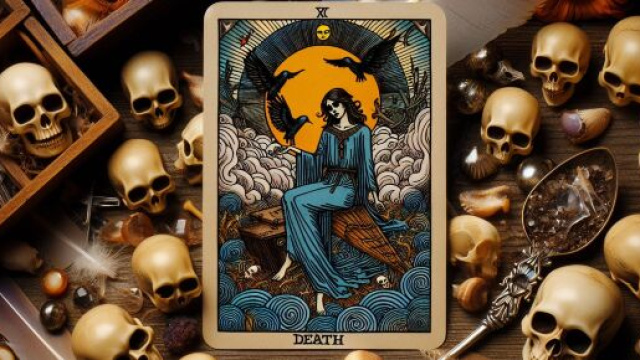 La carta della Morte e il segno del Cancro. ©Immagine creata con Dall-E