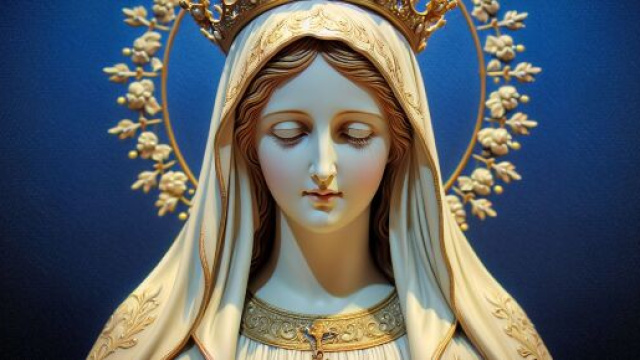 Numero 8 della Smorfia napoletana, 'a Maronna per il segno Vergine.  Immagine creata con Dall-E
