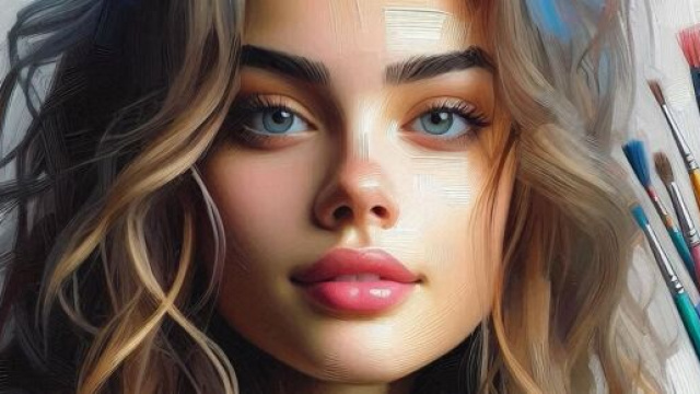 Ritratto di giovane donna con occhi azzurri, capelli mossi e labbra piene – © Pixabay.