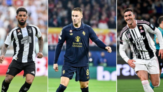 Douglas Luiz, Teun Koopmeiners e Dusan Vlahovic. Foto © Juventus FC