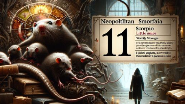 Numero 11 della Smorfia napoletana, 'e surice per lo Scorpione. © Immagine creata con Dall-E