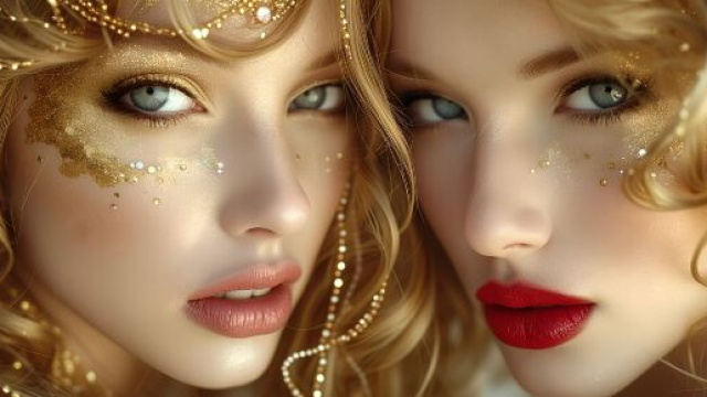 Rappresentazione generata dall'IA del segno Gemelli al femminile – © Pixabay.
