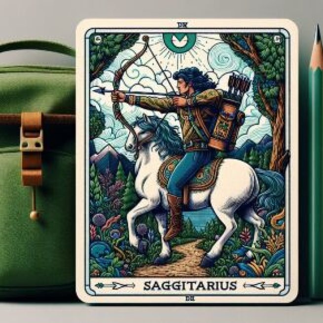 Immagine creata con Dall-E, raffigurante il Mondo e il segno Sagittario.