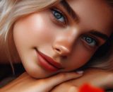 Volto sereno di donna realizzato con l'IA © Pixabay