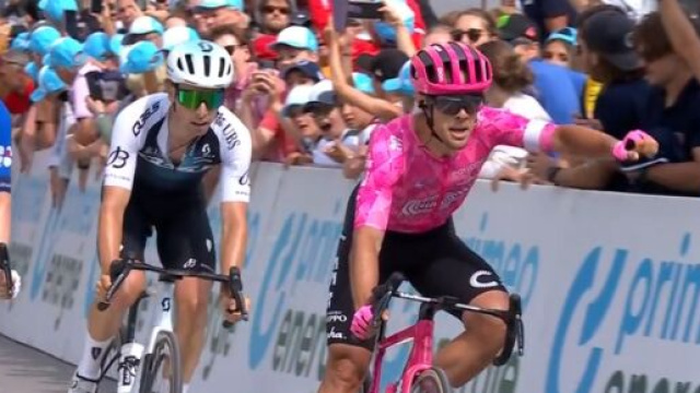 La vittoria di Vincenzo Albanese - © Screenshot Eurosport
