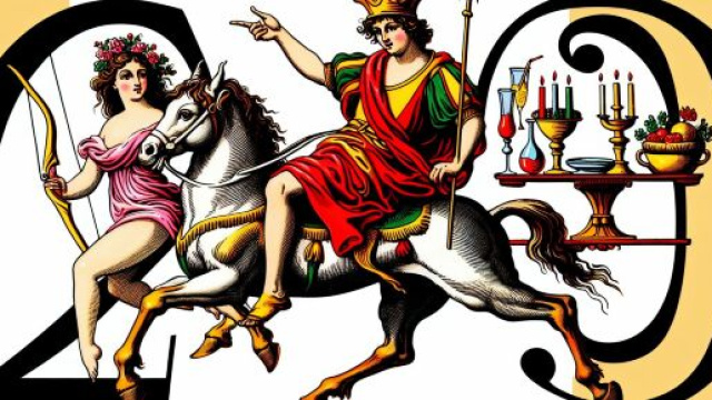 Numero 20 della Smorfia napoletana, 'a festa, per il Sagittario. © Immagine creata con Dall-E