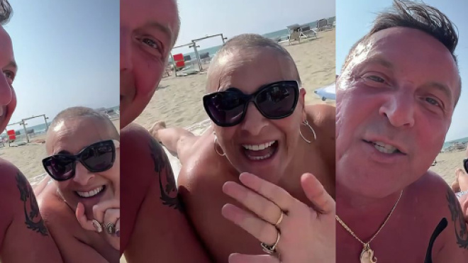 Un posto al sole: Luisa Amatucci sorridente al mare, con la testa rasata ( Video)