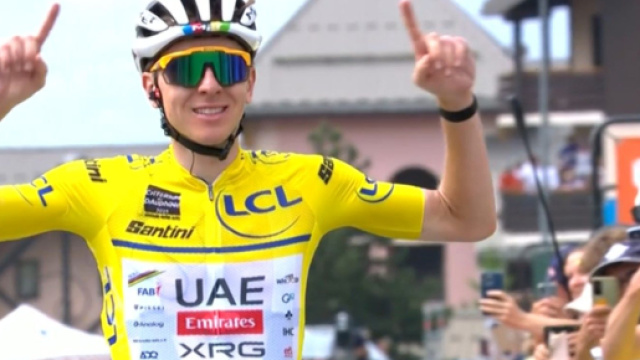 Tadej Pogacar al Delfinato - © Screenshot Eurosport
