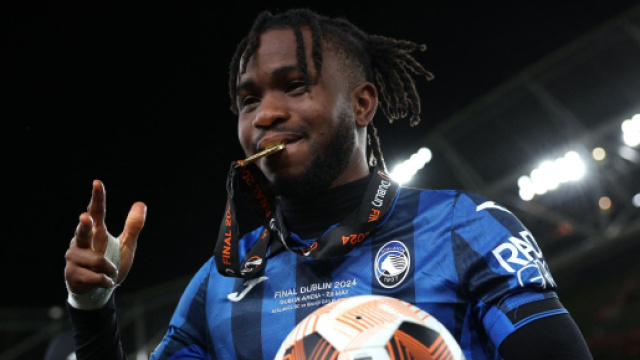 Ademola Lookman dopo la finale di Europa League vinta dall'Atalanta. © UEFA