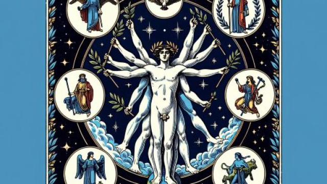La carta dei Tarocchi del Mondo interpreta l'equilibrio per la Bilancia. © Immagine creata con Dall-E
