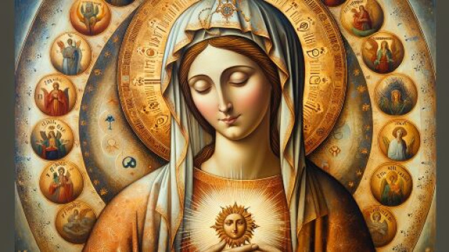 Numero 8 della Smorfia napoletana, 'a Maronna. © Immagine creata con Dall-E