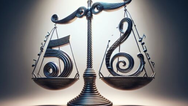 Numero 55 della Smorfia napoletana, 'a musica, per il segno Bilancia. © Immagine creata con Dall-E