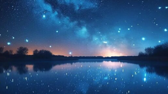 Cielo stellato riflesso su un lago – © Pixabay.