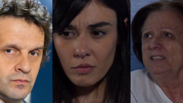 Daniele Fusco, Rossella Graziani e Flora - screenshot © Un posto al sole.