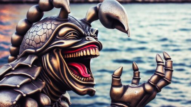 Numero 19 della Smorfia napoletana, 'a resata per il segno zodiacale dello Scorpione. © Immagine creata con Dall-E