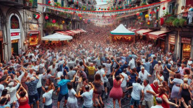 Numero 20 della Smorfia napoletana, 'a festa. © Immagine creata con Dall-E