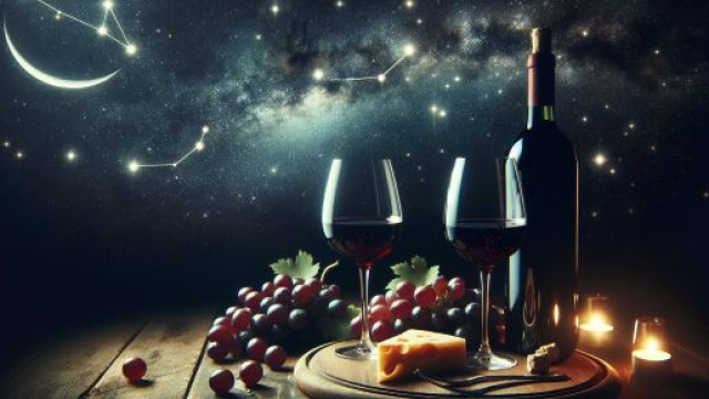 Numero 45 della Smorfia napoletana, 'o vino bbuono per il segno Sagittario. © Immagine creata con Dall-E