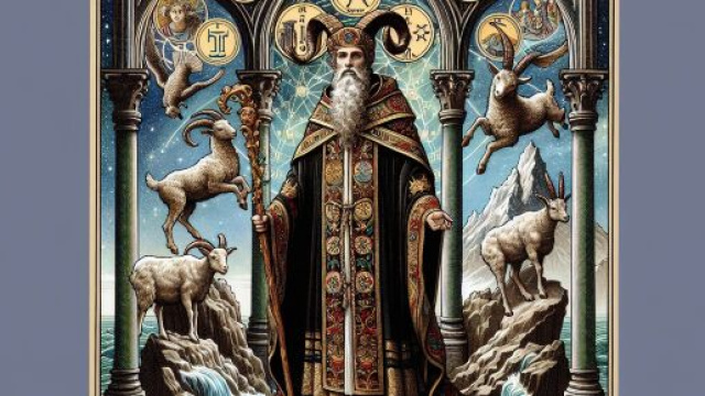 Il Papa dei tarocchi e il segno del Capricorno. © Immagine creata con Dall-E
