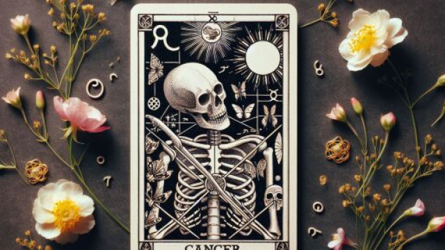 La carta dei tarocchi della Morte accompagna il Cancro durante il mese di luglio. © Immagine creata con Dall-E