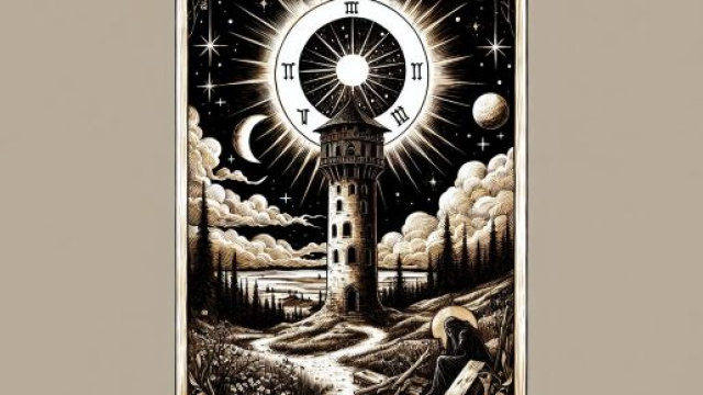 La carta dei tarocchi della Torre per lo Scorpione. © Immagine creata con Dall-E