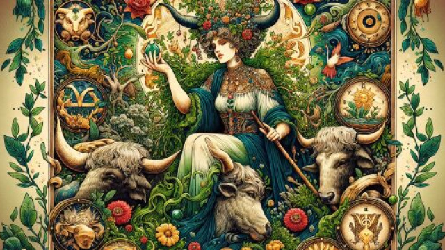 L'Imperatrice guida il Toro verso l'abbondanza e la creatività. © Immagine creata con Dall-E