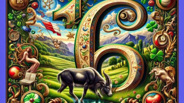 Numero 16 della Smorfia napoletana per il Capricorno. © Immagine creata con Dall-E.