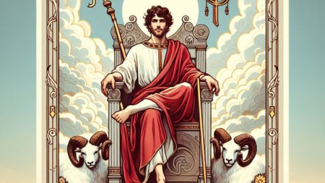 Illustrazione ispirata all'Imperatore dei tarocchi. © Immagine creata con Dall-E