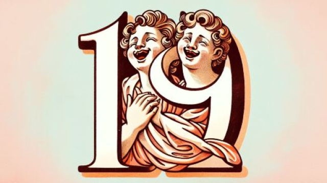 Numero 19 della Smorfia napoletana, 'a risata. © Immagine creata con Dall-E