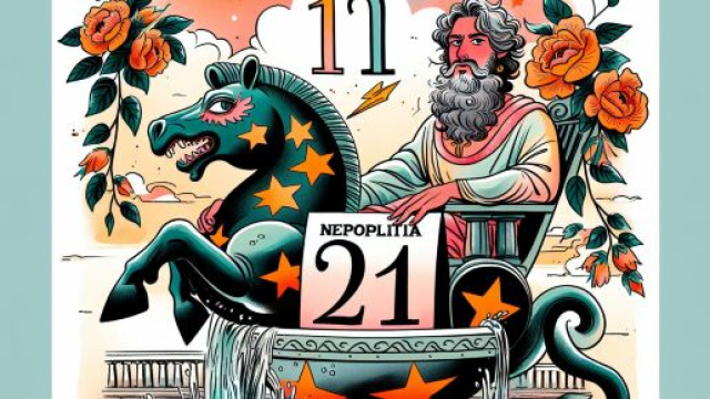Numero 21 della Smorfia napoletana, 'a femmena annura per l'Acquario. © Immagine creata con Dall-E