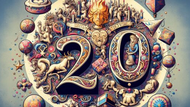 Numero 20 della Smorfia napoletana, 'a festa. &copy; Immagine creata con Dall-E