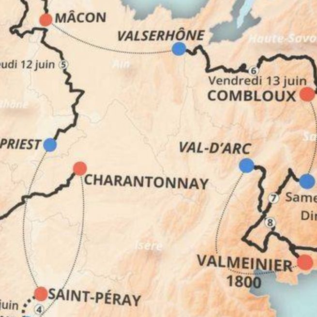 Il percorso del Critérium du Dauphiné che inizia l'8 giugno 2025. ©ASO / Charles Pietri