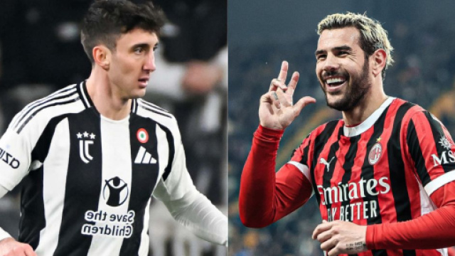 Andrea Cambiaso, esterno della Juventus - Foto da &copy; Juventus FC. Theo Hernandez, esterno del Milan. Foto &copy; Milan