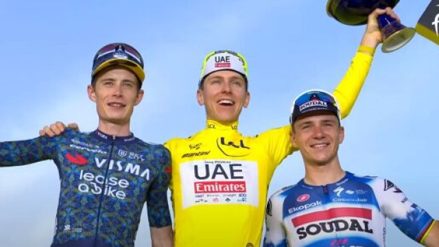 Vingegaard, Pogacar e Evenepoel © Youtube Tour de France