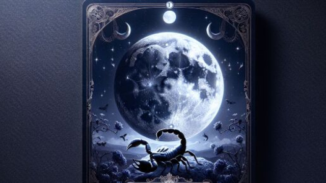 La Luna dei Tarocchi guida lo Scorpione verso nuove scoperte. © Immagine creata con Dall-E