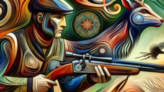 Numero 61 della Smorfia napoletana, 'o cacciatore per il segno dei Gemelli. &copy; Immagine creata con Dall-E