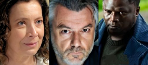 Agata, Michele e Assane – screenshot © Un posto al sole.
