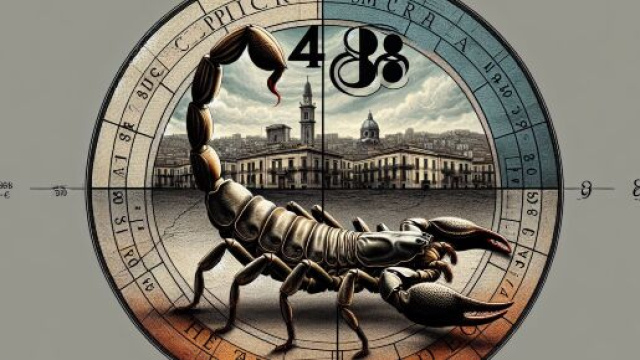 Numero 48 della Smorfia napoletana, 'o muorto che pparla per gli Scorpione. © Immagine creata con Dall-E