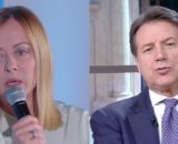 Giorgia Meloni e Giuseppe Conte intervengono per il referendum dell'8 e 9 giugno (screenshot © Facebook)