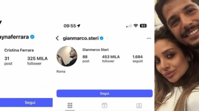 Cristina Ferrara e Gianmarco Steri – Screenshot © Instagram.