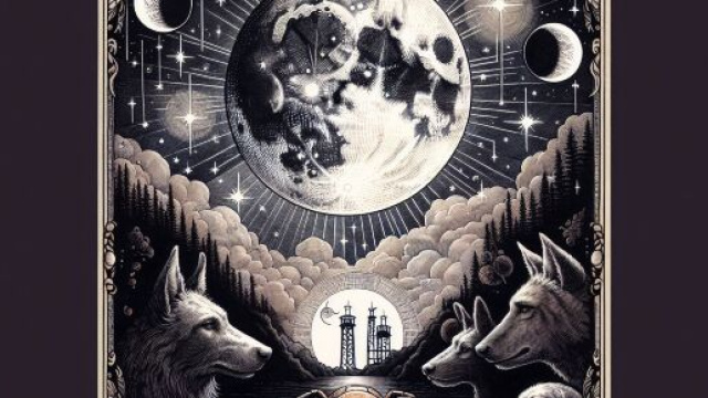 Illustrazione ispirata alla Luna dei tarocchi. © Immagine creata con Dall-E